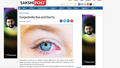 Conjectivitis Dos and Don'ts