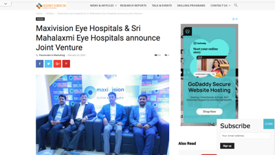 Maxivision Eye Hospitals & Sri Mahalaxmi Eye Hospitals announce Joint Venture