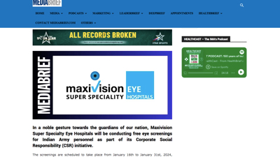 Maxivision Super Specialty Hospital Honors Army Day with Specialized Eye Checkups for Armed Forces Personnel and Their Families