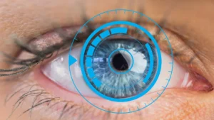 Patient recovering after LASIK surgery