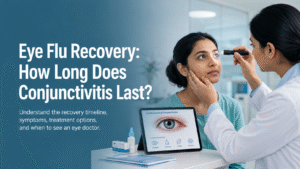 How much time does eye flu take to recover?